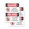 Signmission Do Not Enter Test In Progress Bilingual Danger Sign, Plastic, 7in W x 10in L, 2PK OS-2PACK-DS-P-710-VS-1149 - alternate 1